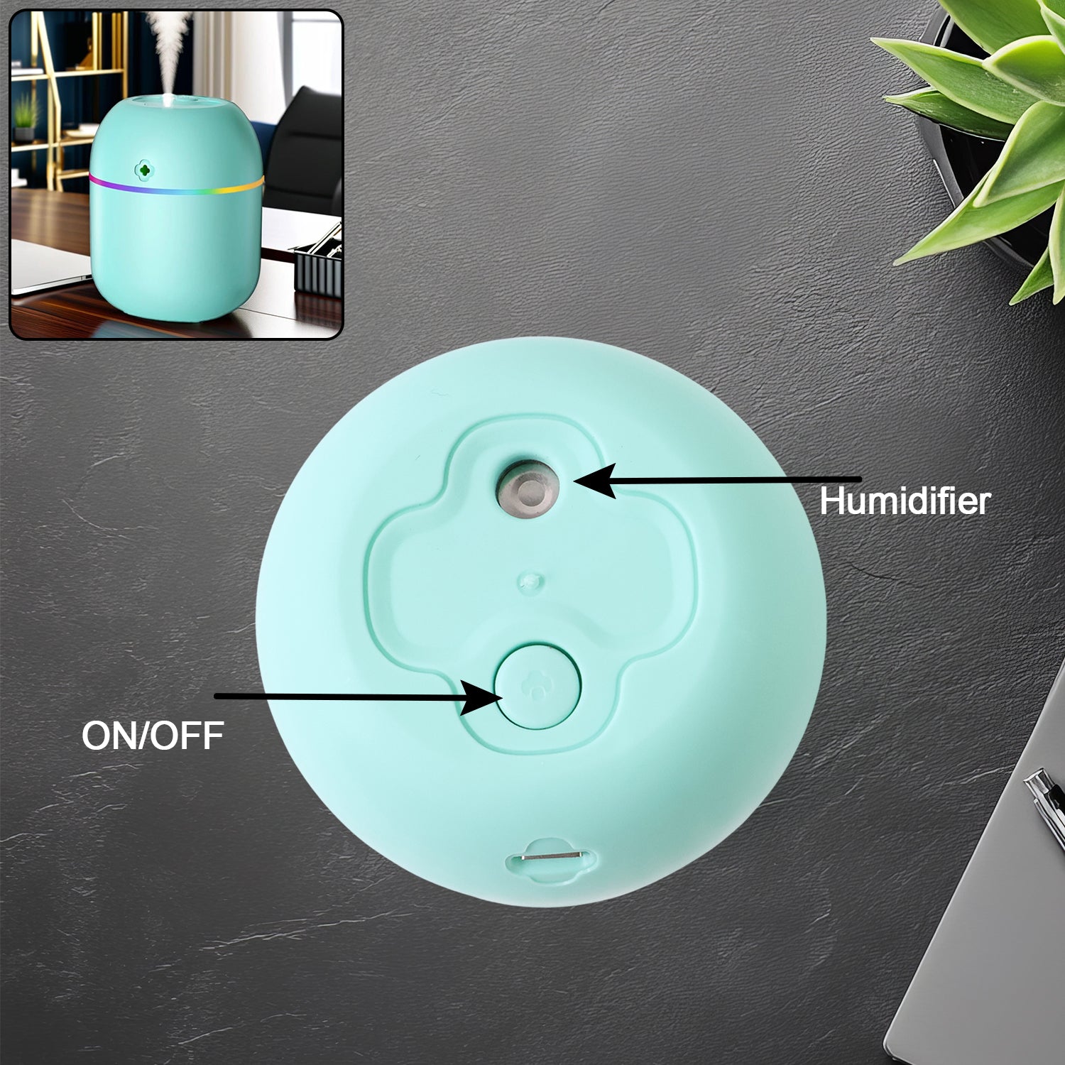 Portable Mini USB Humidifier with Light, Cool Mist & Essential Oil Diffuser (250ML) Portable Mini USB Humidifier with Light, Cool Mist & Essential Oil Diffuser (250ML)
